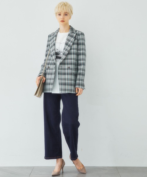 STUDIOUS（ステュディオス）の「【STUDIOUS】メランジチェック セットアップ ダブルジャケット（テーラードジャケット・レディース・マルチ・1/2）」の18枚目の写真