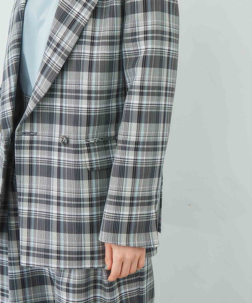 STUDIOUS（ステュディオス）の「【STUDIOUS】メランジチェック セットアップ ダブルジャケット（テーラードジャケット・レディース・マルチ・1/2）」の12枚目の写真