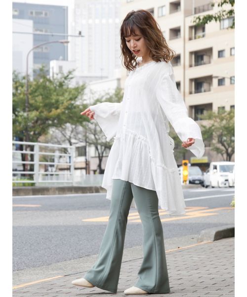 dazzlin（ダズリン）の「ブーツカットパンツ（その他パンツ・レディース・ピンク/グリーン/ブラウン/ベージュ・MEDIUM/SMALL）」の6枚目の写真