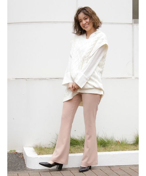 dazzlin（ダズリン）の「ブーツカットパンツ（その他パンツ・レディース・ピンク/グリーン/ブラウン/ベージュ・MEDIUM/SMALL）」の9枚目の写真