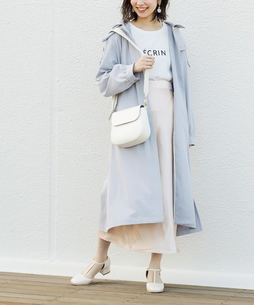 natural couture（ナチュラルクチュール）の「2WAYフード付きトレンチコート（トレンチコート・レディース・アイボリー/サックスブルー/キャメル・FREE）」の21枚目の写真