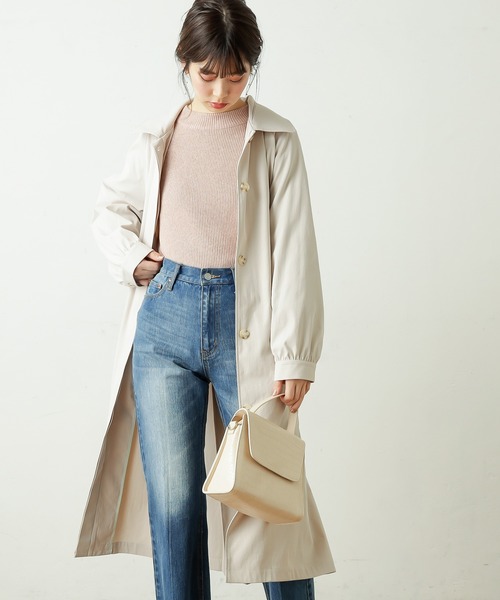 natural couture（ナチュラルクチュール）の「2WAYフード付きトレンチコート（トレンチコート・レディース・アイボリー/サックスブルー/キャメル・FREE）」の20枚目の写真