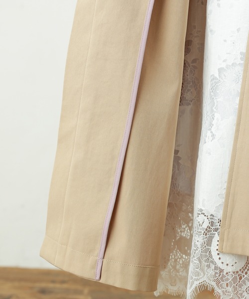 natural couture（ナチュラルクチュール）の「2WAYフード付きトレンチコート（トレンチコート・レディース・アイボリー/サックスブルー/キャメル・FREE）」の9枚目の写真