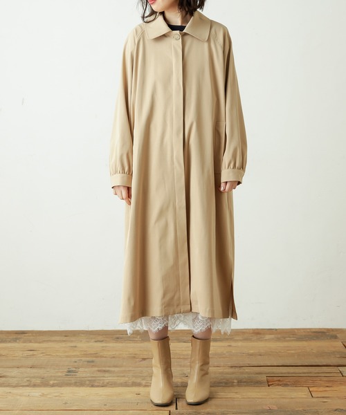 natural couture（ナチュラルクチュール）の「2WAYフード付きトレンチコート（トレンチコート・レディース・アイボリー/サックスブルー/キャメル・FREE）」の10枚目の写真