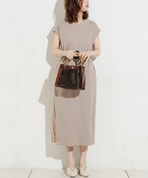 natural couture（ナチュラルクチュール）の「【WEB限定】しっかりリブサイドプリーツワンピ（ワンピース）」