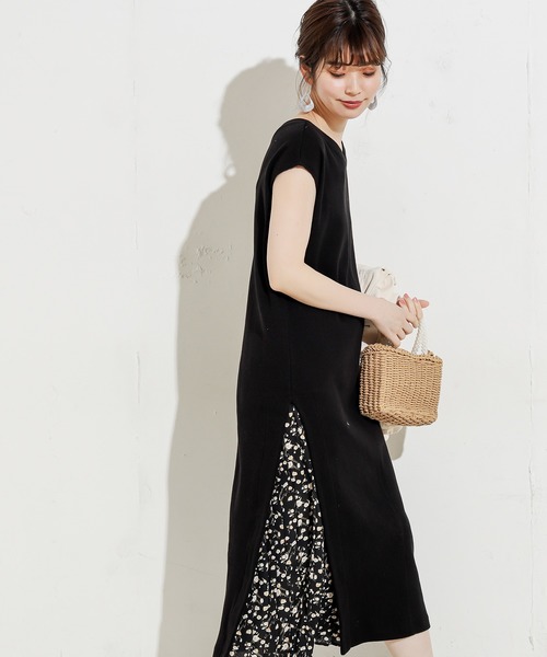 natural couture（ナチュラルクチュール）の「【WEB限定】しっかりリブサイドプリーツワンピ（ワンピース・レディース・ブラック/ベージュ/ブラウン/アイボリー/ミント/サックスブルー・FREE）」の21枚目の写真