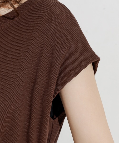 natural couture（ナチュラルクチュール）の「【WEB限定】しっかりリブサイドプリーツワンピ（ワンピース・レディース・ブラック/ベージュ/ブラウン/アイボリー/ミント/サックスブルー・FREE）」の19枚目の写真