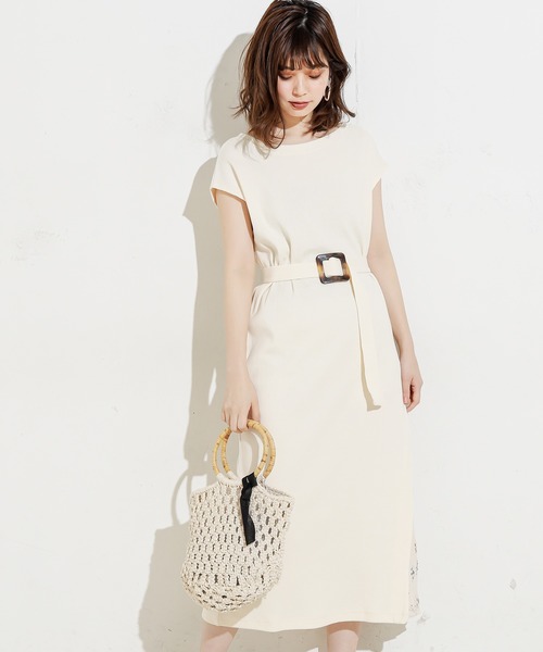 natural couture（ナチュラルクチュール）の「【WEB限定】しっかりリブサイドプリーツワンピ（ワンピース・レディース・ブラック/ベージュ/ブラウン/アイボリー/ミント/サックスブルー・FREE）」の11枚目の写真