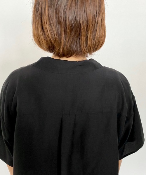 PAGEBOY(ページボーイ)の「シアーチャイナカイキンシャツ(シャツ/ブラウス・レディース・オフホワイト/ブラック/パープル・FREE)」の9枚目の写真