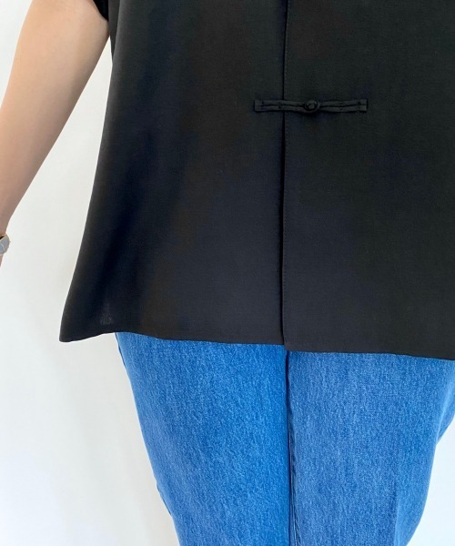 PAGEBOY(ページボーイ)の「シアーチャイナカイキンシャツ(シャツ/ブラウス・レディース・オフホワイト/ブラック/パープル・FREE)」の8枚目の写真