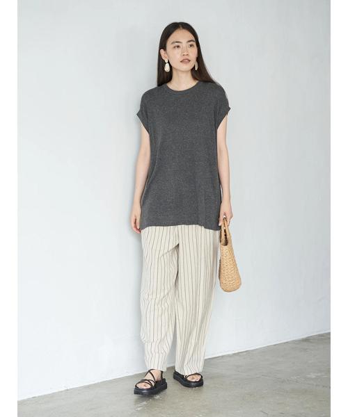 AMERICAN HOLIC（アメリカンホリック）の「リネンブレンドフレンチスリーブニットプルオーバー　＊〇（ニット/セーター・レディース・ベージュ/ネイビー/ダークグレー/モカ/キャメル・M/L）」の22枚目の写真