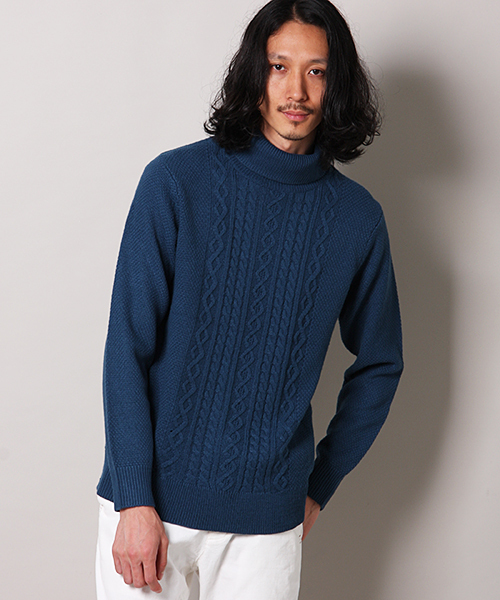 MEN'S MELROSE(メンズメルローズ)の「【成宮寛貴さん着用smart12月号】smart×MASTER FRAME カシミヤタッチ タートルセーター(ニット/セーター・メンズ・オフホワイト/ターコイズブルー/ネイビー/キャメル・X-LARGE/LARGE/MEDIUM)」の5枚目の写真