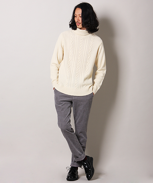 MEN'S MELROSE(メンズメルローズ)の「【成宮寛貴さん着用smart12月号】smart×MASTER FRAME カシミヤタッチ タートルセーター(ニット/セーター・メンズ・オフホワイト/ターコイズブルー/ネイビー/キャメル・X-LARGE/LARGE/MEDIUM)」の17枚目の写真