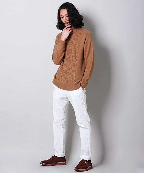 MEN'S MELROSE(メンズメルローズ)の「【成宮寛貴さん着用smart12月号】smart×MASTER FRAME カシミヤタッチ タートルセーター(ニット/セーター・メンズ・オフホワイト/ターコイズブルー/ネイビー/キャメル・X-LARGE/LARGE/MEDIUM)」の18枚目の写真