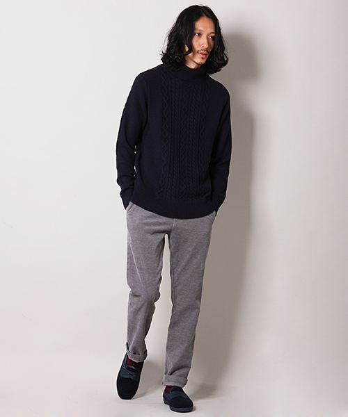 MEN'S MELROSE(メンズメルローズ)の「【成宮寛貴さん着用smart12月号】smart×MASTER FRAME カシミヤタッチ タートルセーター(ニット/セーター・メンズ・オフホワイト/ターコイズブルー/ネイビー/キャメル・X-LARGE/LARGE/MEDIUM)」の19枚目の写真