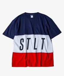 Satellite（サテライト）の「【STLT】（サテライト）3TONE MIX S/S TEE ビッグロゴTシャツ(WOMEN)（Tシャツ/カットソー・レディース）」