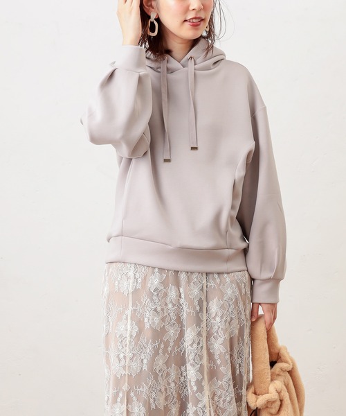 natural couture(ナチュラルクチュール)の「ふわもちラテパーカー(パーカー・レディース・ベージュ/ブラウン/ピンクベージュ/グレイッシュベージュ/アイボリー・FREE)」の9枚目の写真