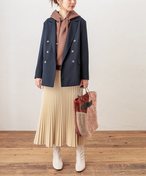 natural couture(ナチュラルクチュール)の「ふわもちラテパーカー(パーカー・レディース・ベージュ/ブラウン/ピンクベージュ/グレイッシュベージュ/アイボリー・FREE)」の14枚目の写真