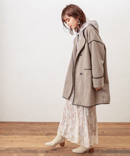 natural couture(ナチュラルクチュール)の「ふわもちラテパーカー(パーカー・レディース・ベージュ/ブラウン/ピンクベージュ/グレイッシュベージュ/アイボリー・FREE)」の15枚目の写真
