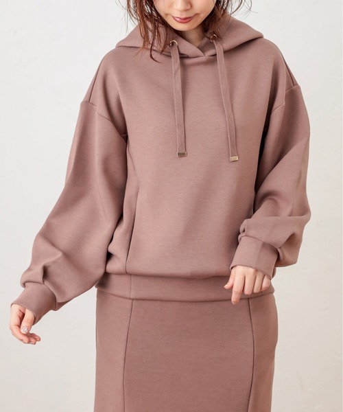 natural couture(ナチュラルクチュール)の「ふわもちラテパーカー(パーカー・レディース・ベージュ/ブラウン/ピンクベージュ/グレイッシュベージュ/アイボリー・FREE)」の8枚目の写真