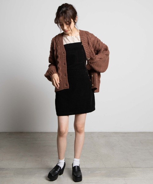 WEGO（ウィゴー）の「WEGO/ボリューム袖ケーブルミドルカーディガン（カーディガン/ボレロ・レディース・ブラウン/オリーブ/ブルー/ライトベージュ/ホワイト/ライトピンク・FREE）」の20枚目の写真