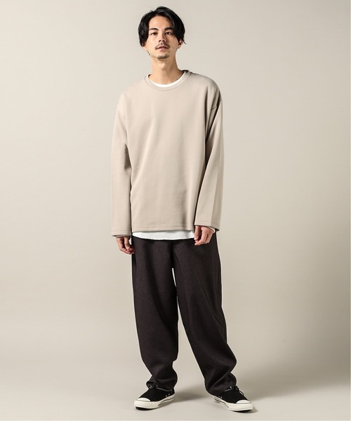JOURNAL STANDARD(ジャーナルスタンダード)の「【ロングTシャツ+サーマルTシャツ2点SET】ダンボールワッフルレイヤードクルーネック(スウェット・メンズ・ブラック系その他/ベージュ/ナチュラル/ライトグリーン・SMALL/MEDIUM/LARGE)」の13枚目の写真