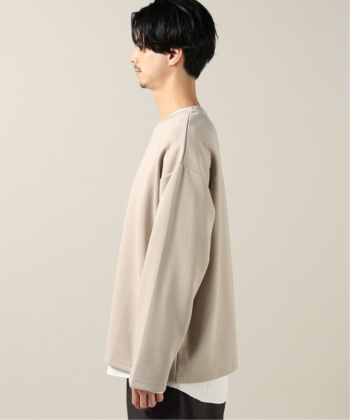 JOURNAL STANDARD(ジャーナルスタンダード)の「【ロングTシャツ+サーマルTシャツ2点SET】ダンボールワッフルレイヤードクルーネック(スウェット・メンズ・ブラック系その他/ベージュ/ナチュラル/ライトグリーン・SMALL/MEDIUM/LARGE)」の7枚目の写真