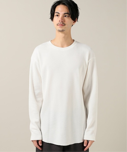 JOURNAL STANDARD(ジャーナルスタンダード)の「【ロングTシャツ+サーマルTシャツ2点SET】ダンボールワッフルレイヤードクルーネック(スウェット・メンズ・ブラック系その他/ベージュ/ナチュラル/ライトグリーン・SMALL/MEDIUM/LARGE)」の19枚目の写真