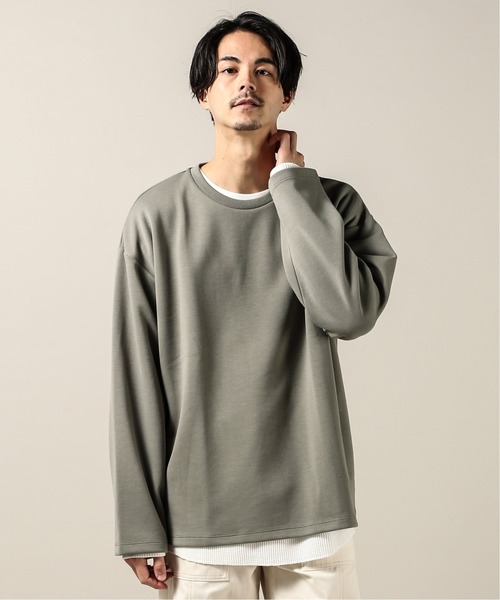 新品タグ付き エンフォルド ダンボールスウェット シャツレイヤード 38 ENFOLD エンフォルド ダンボールスウェットレイヤープルオーバー