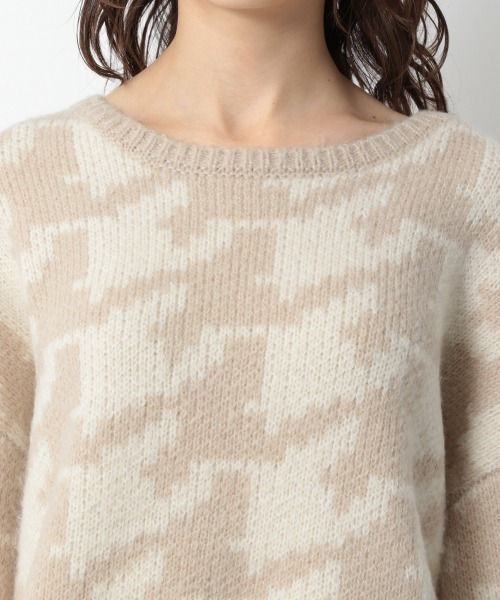Heather(ヘザー)の「チェックチュニックニットプルオーバー 925811(ニット/セーター・レディース・ホワイト系その他/ベージュ系その他/グリーン系その他・FREE)」の9枚目の写真
