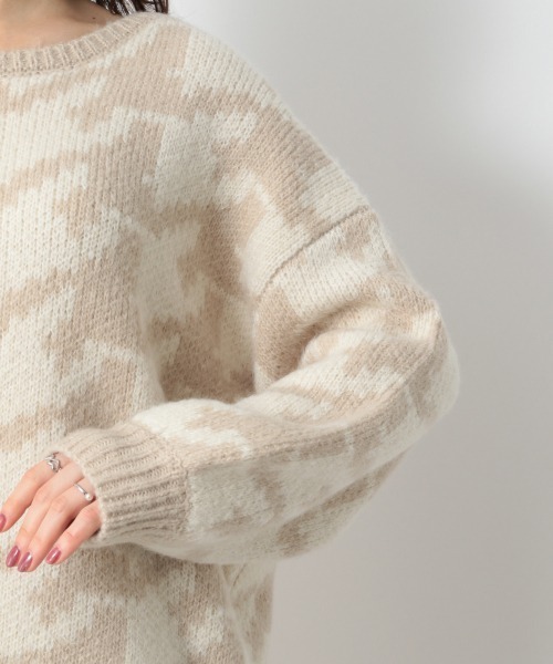 Heather(ヘザー)の「チェックチュニックニットプルオーバー 925811(ニット/セーター・レディース・ホワイト系その他/ベージュ系その他/グリーン系その他・FREE)」の10枚目の写真