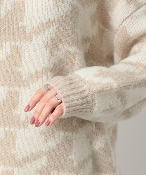 Heather(ヘザー)の「チェックチュニックニットプルオーバー 925811(ニット/セーター・レディース・ホワイト系その他/ベージュ系その他/グリーン系その他・FREE)」の11枚目の写真