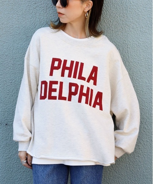 Auntie Rosa Holiday(アンティローザホリデー)の「ビッグロゴスウェット(スウェット・レディース・チャコールグレー/グレー/ナチュラル/ライトグレー・FREE)」の4枚目の写真