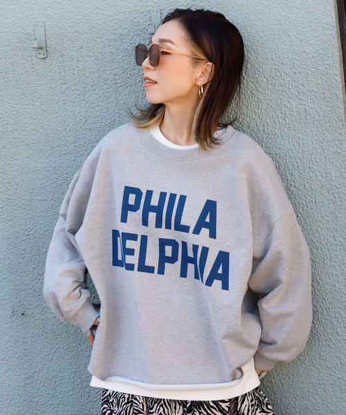 Auntie Rosa Holiday(アンティローザホリデー)の「ビッグロゴスウェット(スウェット・レディース・チャコールグレー/グレー/ナチュラル/ライトグレー・FREE)」の18枚目の写真