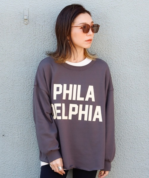 Auntie Rosa Holiday(アンティローザホリデー)の「ビッグロゴスウェット(スウェット・レディース・チャコールグレー/グレー/ナチュラル/ライトグレー・FREE)」の9枚目の写真