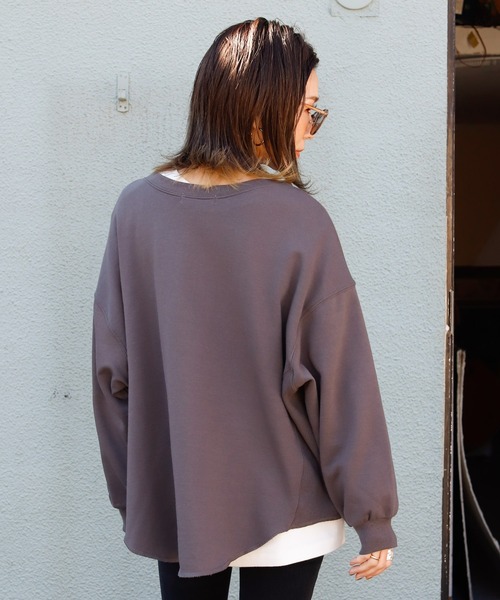 Auntie Rosa Holiday(アンティローザホリデー)の「ビッグロゴスウェット(スウェット・レディース・チャコールグレー/グレー/ナチュラル/ライトグレー・FREE)」の11枚目の写真