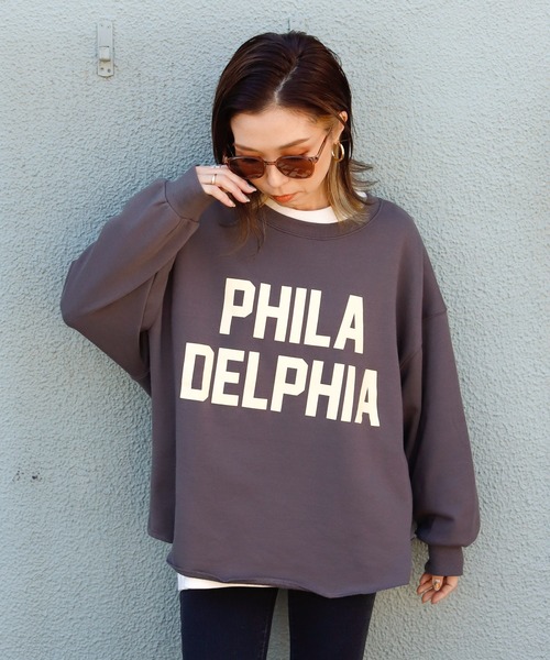 Auntie Rosa Holiday(アンティローザホリデー)の「ビッグロゴスウェット(スウェット・レディース・チャコールグレー/グレー/ナチュラル/ライトグレー・FREE)」の7枚目の写真