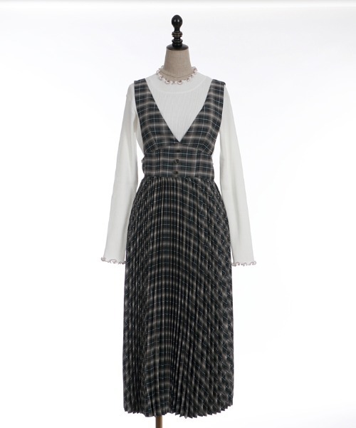 【限定】axes femme Chalmiere不思議の国のジャンスカ（サックス クラシカルフリルジャンスカ | axes femme online shop -outlet-