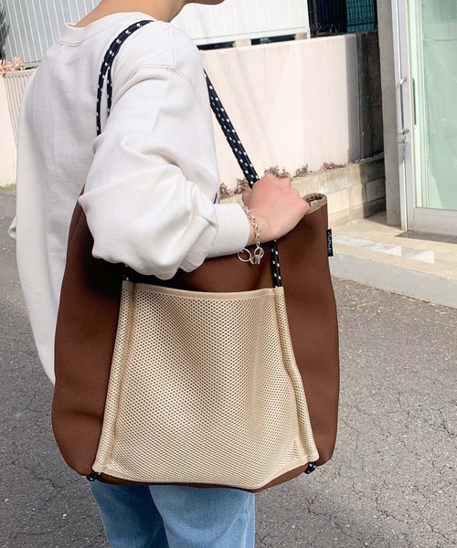 Typy チャオパニックティピー のファッション Ciaopanic バッグトートバッグciaopanic Roueネオプレンメッシュポケットトートbag トートバッグ