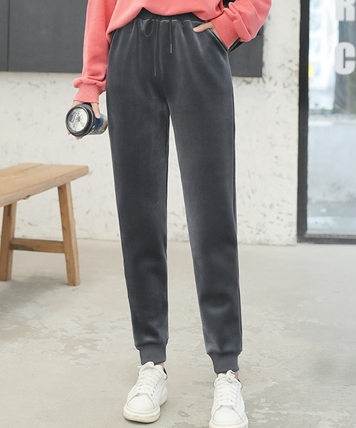 セール】裏起毛ベロアスウェットパンツ（スウェットパンツ）｜DAYRA
