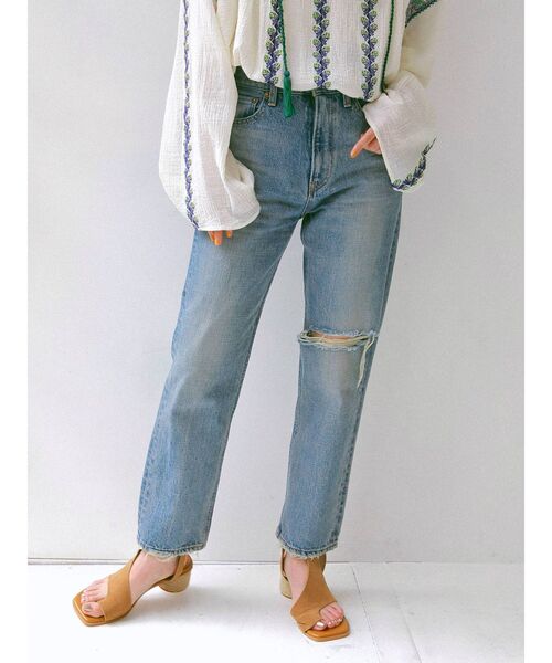 Ungrid 【10周年限定】オーガニックコットンデニムワンピース Ungrid 【10周年限定】オーガニックコットンスリーブボリューム