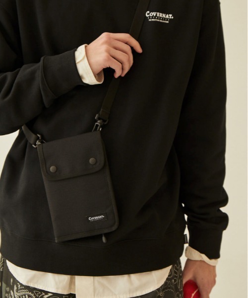 COVERNAT(カバーナット)の「【COVERNAT】MINI POKET WALLET BAG / カバーナット ミニ ポケット ウォレット バッグ(ボディバッグ/ウエストポーチ・メンズ・ブラック・FREE)」の2枚目の写真