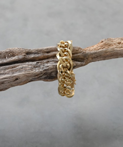 Editors Draw(エディターズドロー)の「ブラス ミックスチェーンブレスレット(ブレスレット・メンズ・ゴールド/シルバー・ONE SIZE)」の2枚目の写真