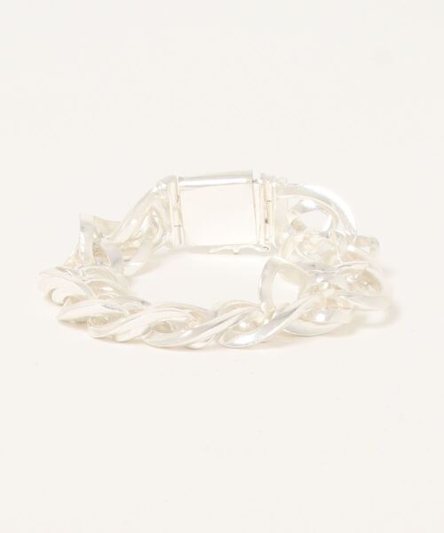 Editors Draw(エディターズドロー)の「ブラス ミックスチェーンブレスレット(ブレスレット・メンズ・ゴールド/シルバー・ONE SIZE)」の5枚目の写真