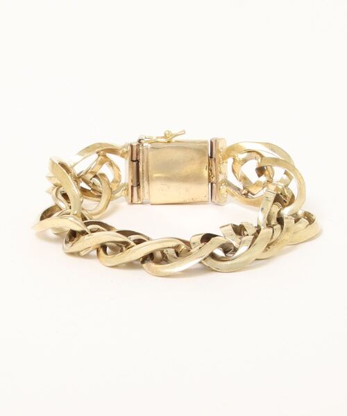 Editors Draw(エディターズドロー)の「ブラス ミックスチェーンブレスレット(ブレスレット・メンズ・ゴールド/シルバー・ONE SIZE)」の4枚目の写真