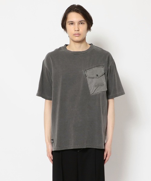 MANASTASH（マナスタッシュ）の「MANASTASH/マナスタッシュ/胸ポケット半袖TシャツDISARMEDSHORT SHORT（Tシャツ/カットソー・メンズ・ホワイト/ブラック・MEDIUM/LARGE/X-LARGE）」の2枚目の写真