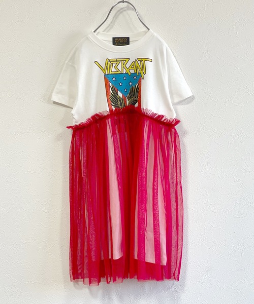 BIG FIELD(ビッグフィールド)の「チュールワンピース(90~150cm)(ワンピース・キッズ・ブラック/オフホワイト/オレンジ/ライトブルー・100/110/120/90/130/140/150)」の12枚目の写真