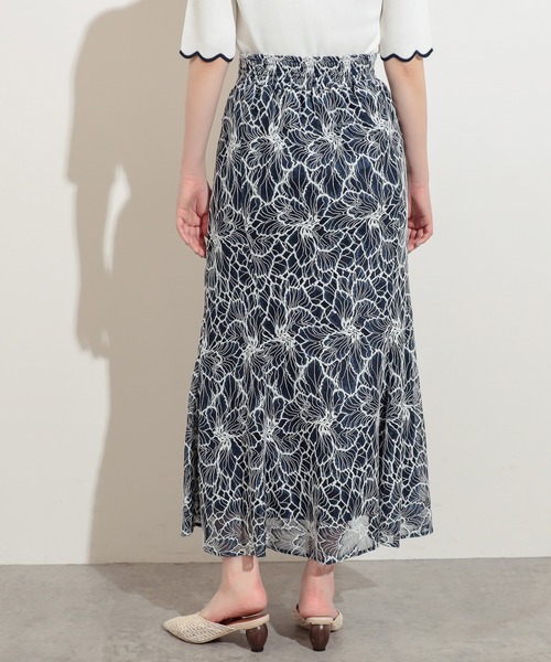 natural couture（ナチュラルクチュール）の「大花レースレディスカート（スカート・レディース・ネイビー/ピンク/オレンジ・FREE）」の13枚目の写真