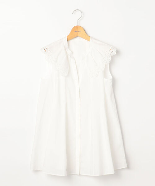 NOLLEY’S(ノーリーズ)の「ローン衿刺繍ノースリーブブラウス(シャツ/ブラウス・レディース・ホワイト/ブラック・38)」の20枚目の写真