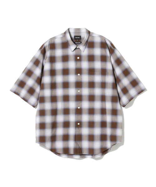 BEAMS（ビームス）の「BEAMS / オンブレチェック イージー ショートスリーブ シャツ（シャツ/ブラウス・メンズ・ブラック/ブラウン・SMALL/MEDIUM/LARGE/X-LARGE）」の11枚目の写真